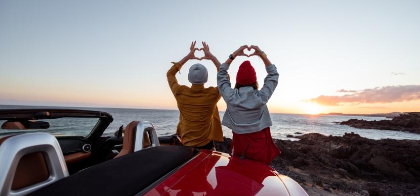 Couple at sunrise