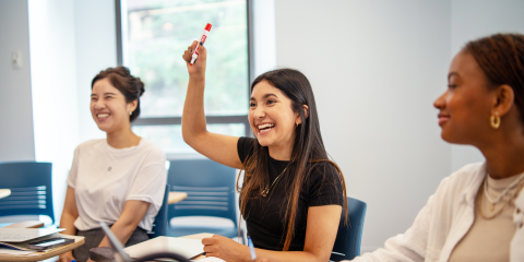 Student in class