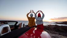 Couple at sunrise