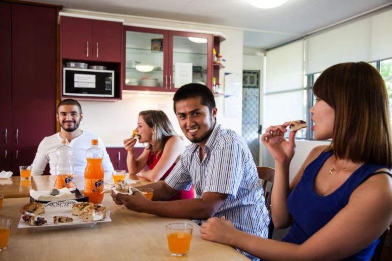 Kaplan student accommodation in Brisbane residence Adalong guesthouse dining hall