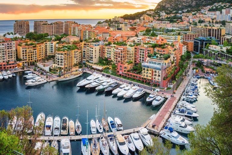 aerial view of Monaco