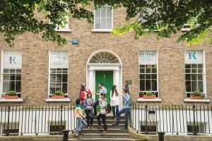 students in front of dublin school